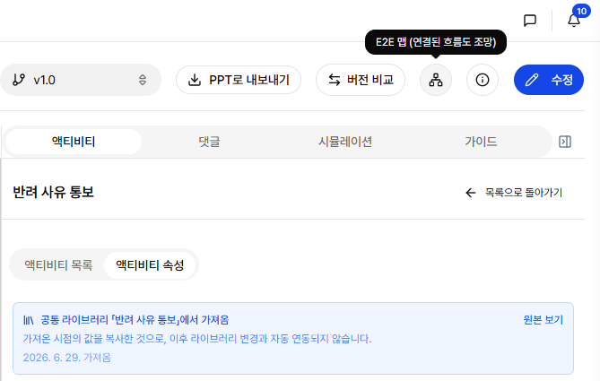 E2E 맵 원본 흐름도 열기
